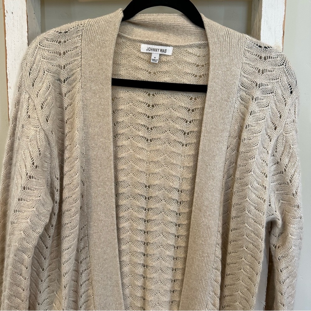 Johnny Was Cashmere & Linen Cardigan-Perfect for Spring - Picture 4 of 4